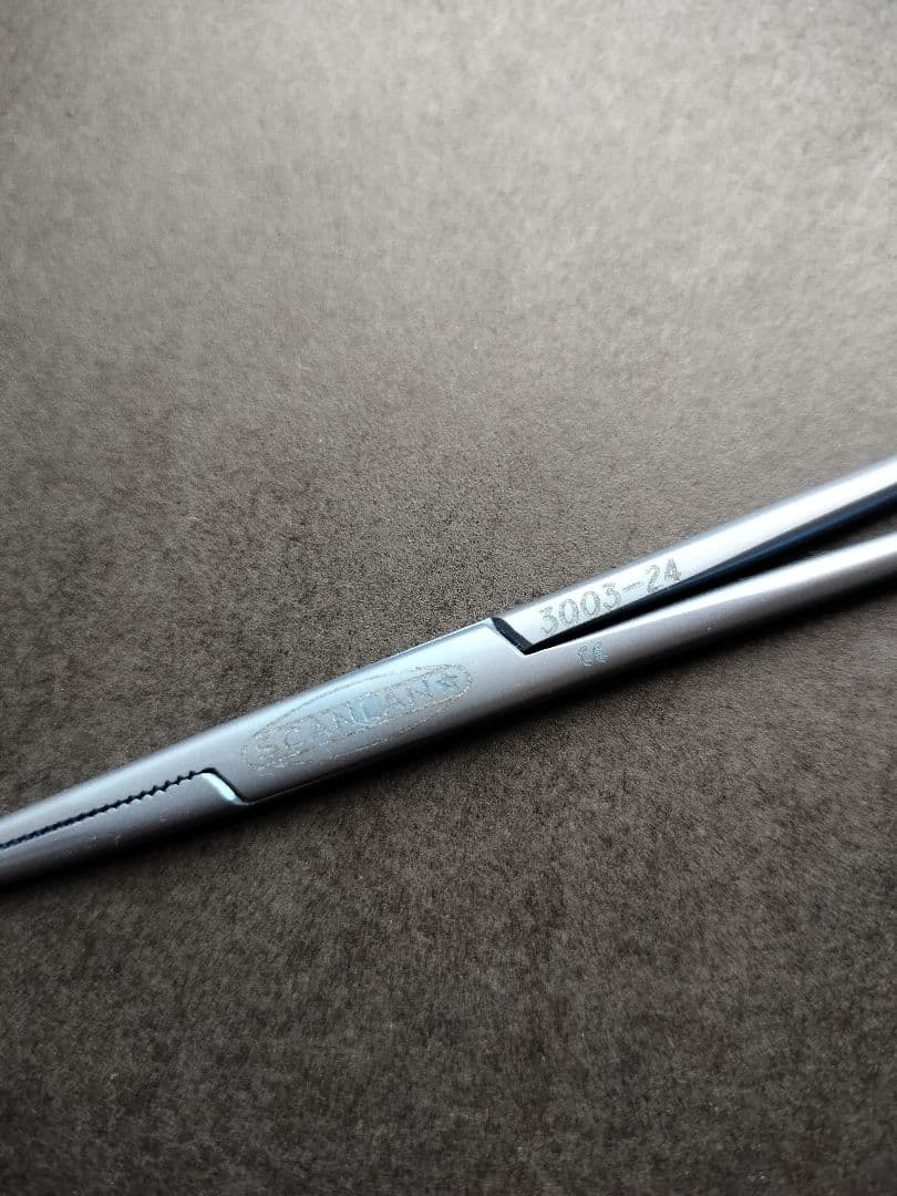 最終値下げ 新品 スキャンラン ブルー アルミ心臓血管外科 持針器 鋼製