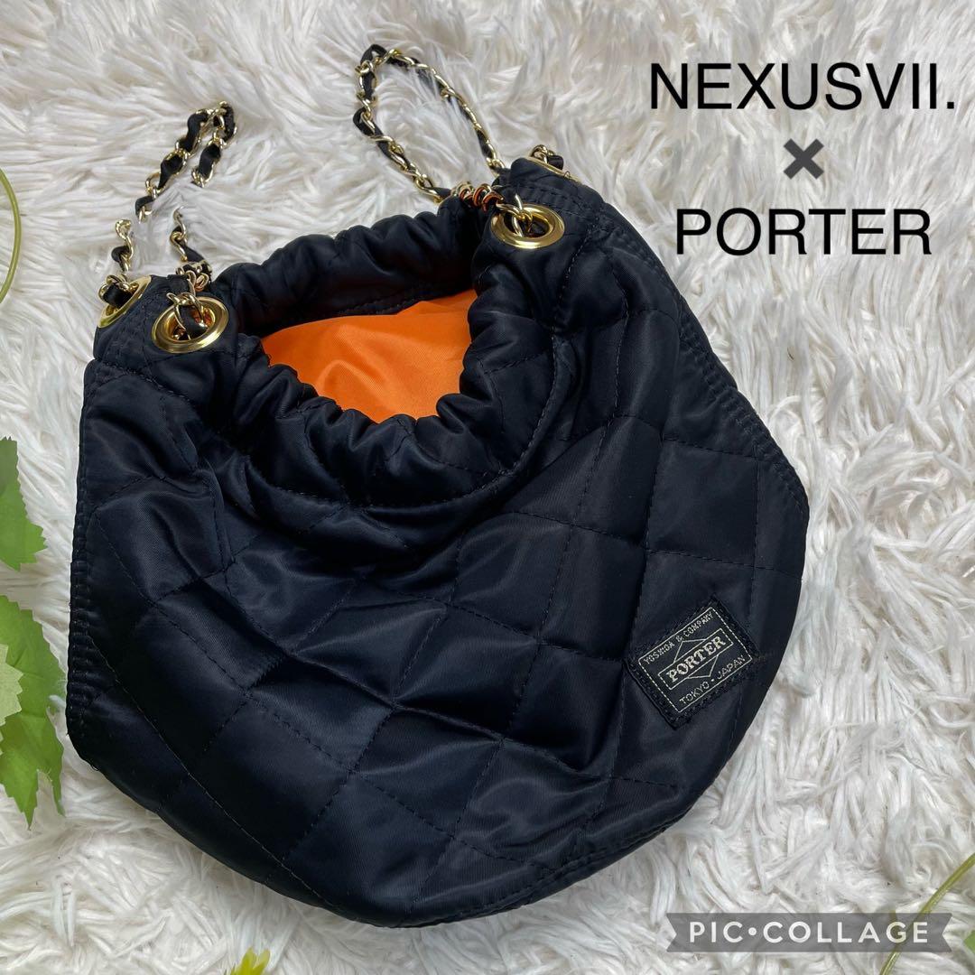 PORTER 吉田カバン NEXUSVII キルティング巾着バッグ チェーン - メルカリ