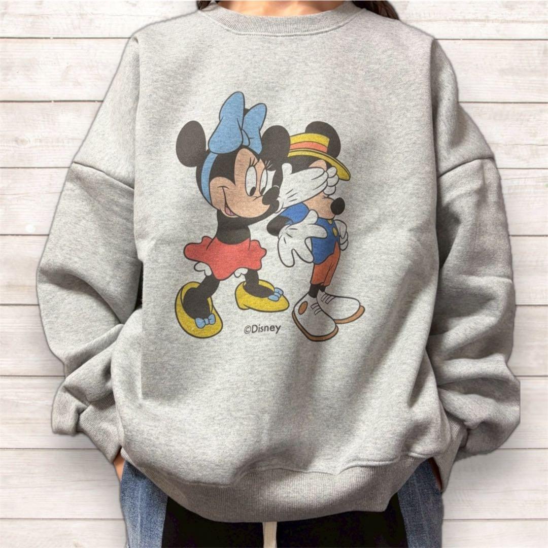 ミッキー ミニー プリント スウェット グレー - メルカリ