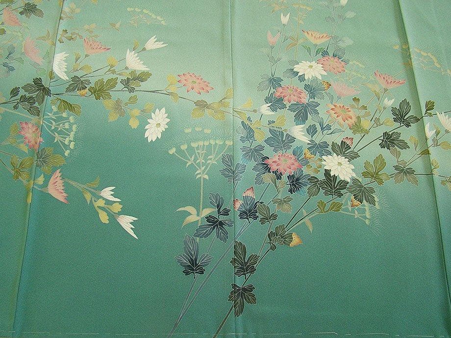 美品 ロング寸 作家物 本加工染 附下げ・訪問着 正絹 未使用 HH2191