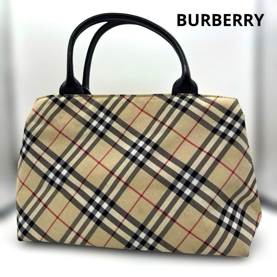 BURBERRY バーバリー ハンドバッグ ノバチェック BURBERRY（バーバリー） ノバチェック トートバッグ キャンバス レザー