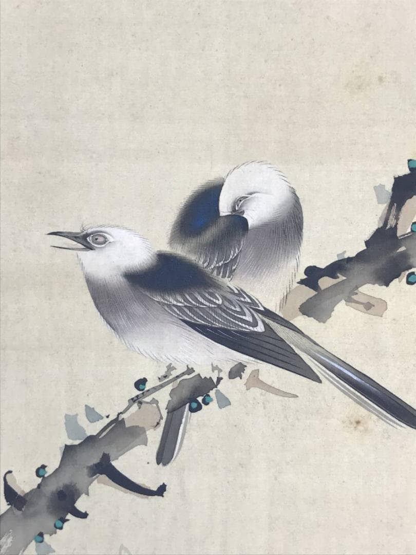 真作】小田海僊/寿星花鳥図/三幅対/花鳥図/人物図/掛軸☆宝船☆AD-447