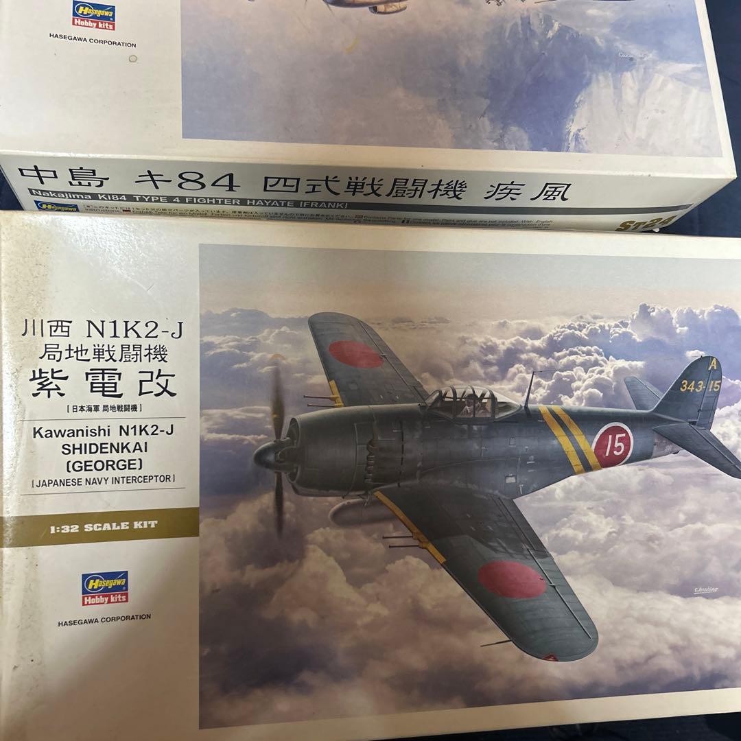 ハセガワ 紫電改 疾風 隼 タミヤ 零戦ニ一型 1/32戦闘機プラモ4種