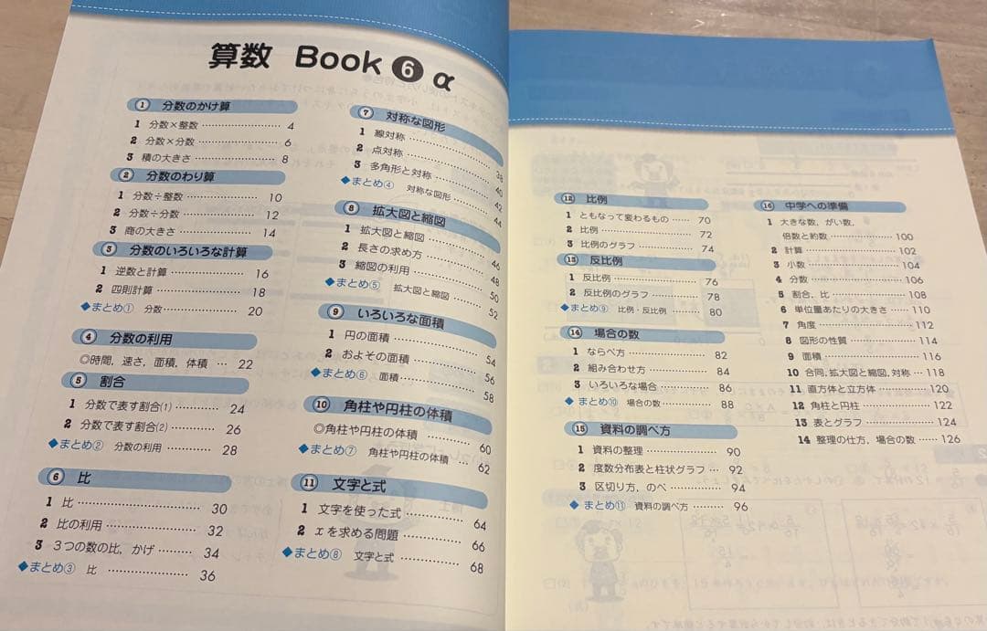新品未使用】ほーぷbook6（小6算数）α、ドリル、テストの3点セット