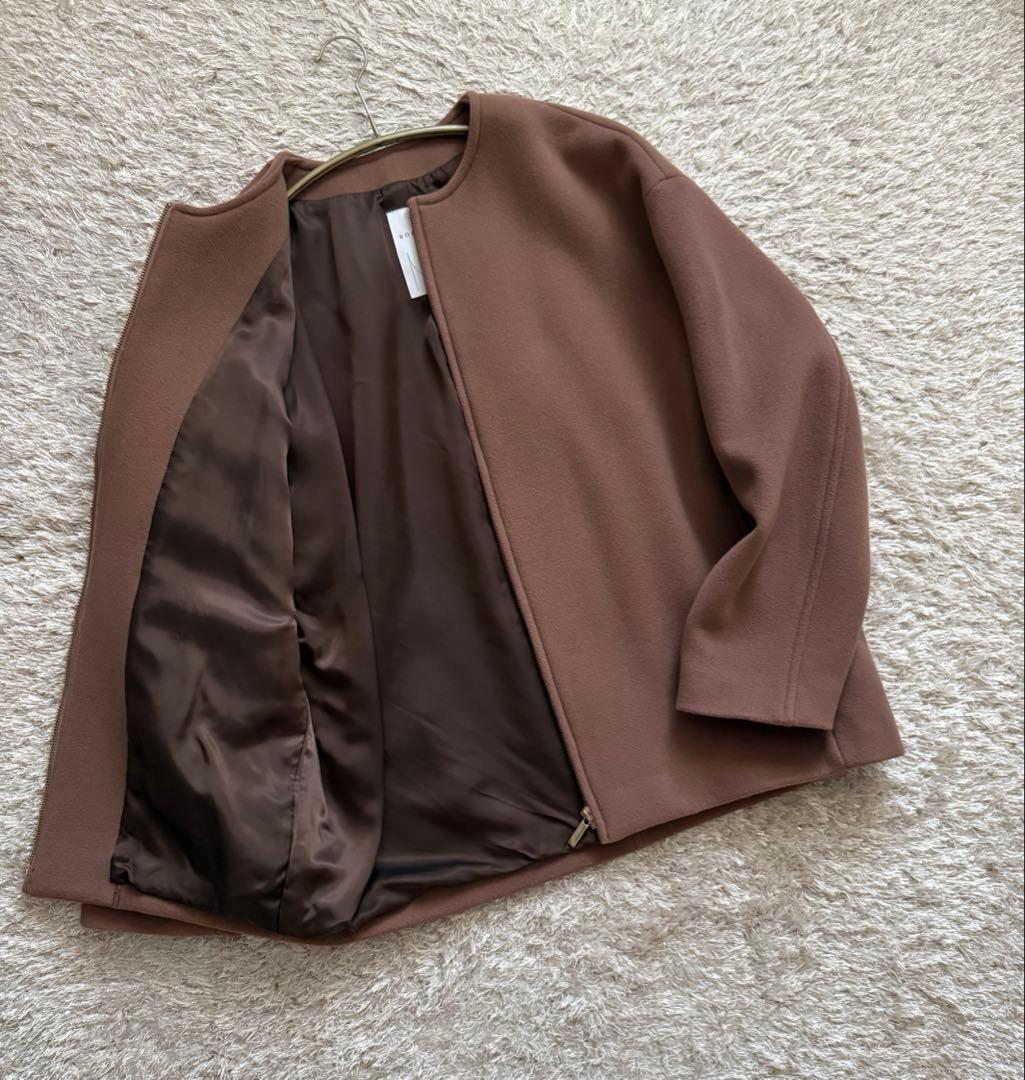 最終SALE【Noble】 MTRカラーレスジップショートコート 38 - メルカリ