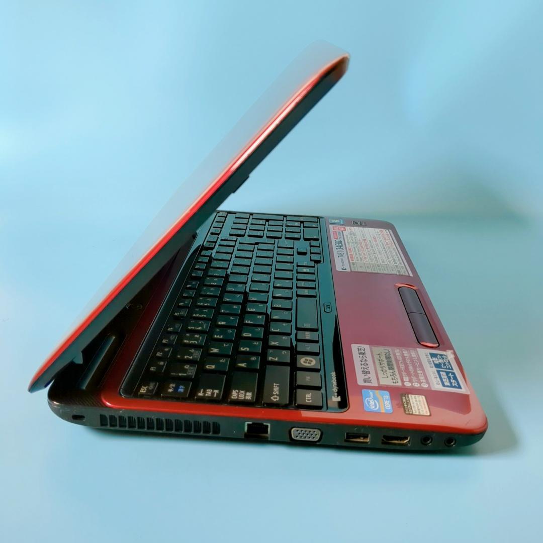 新品SSD爆速⭐メモリ8GB快適⭐カメラ付⭐TOSHIBA✓レッドノート