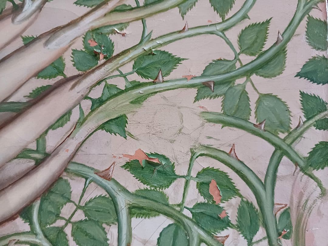 藤野一友（中川彩子）　「妖精」　油彩F6　シュルレアリスム　幻想　夭折画家　希少