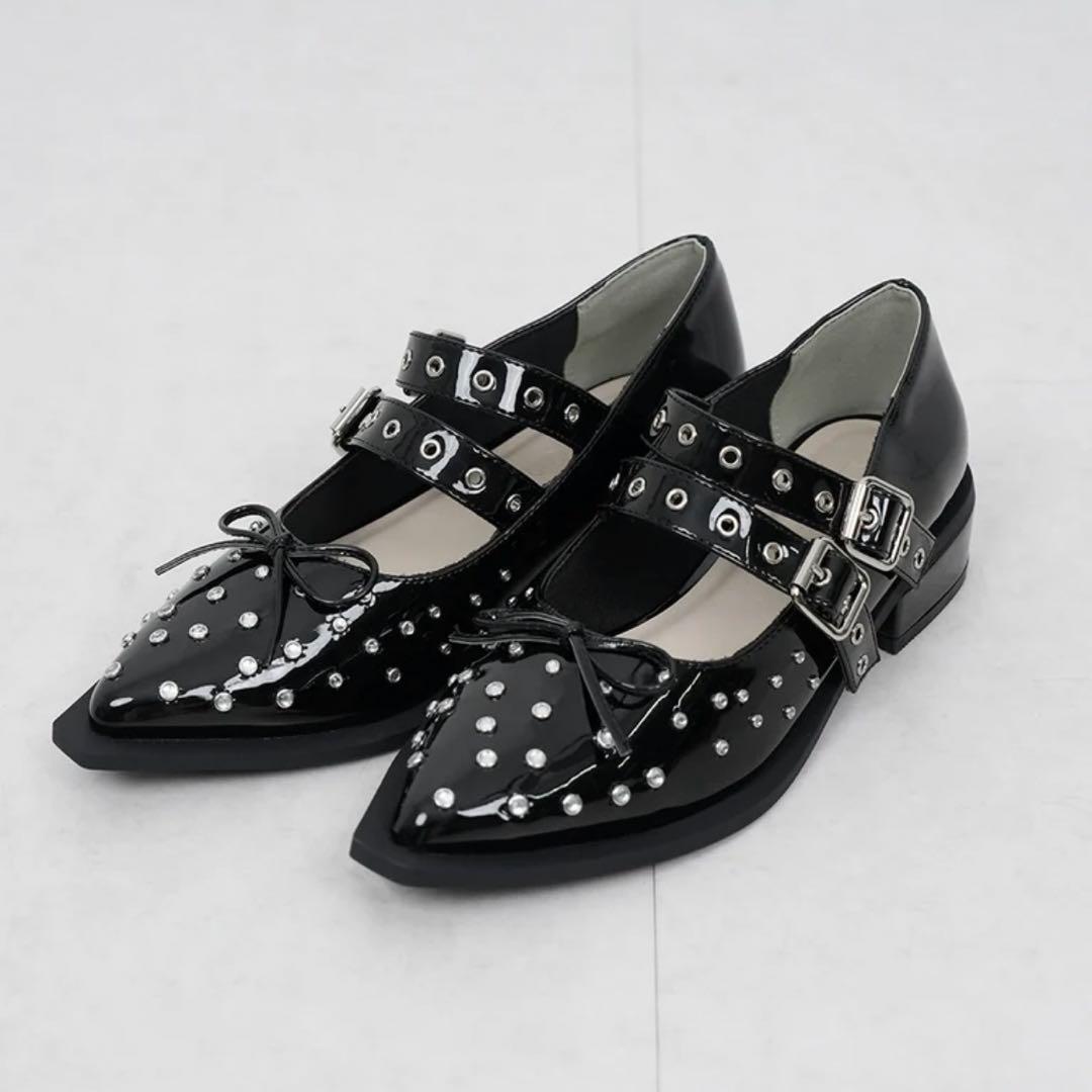 royelma様専用♡Darich♡ダブルベルトフラットシューズ Lサイズ - メルカリ