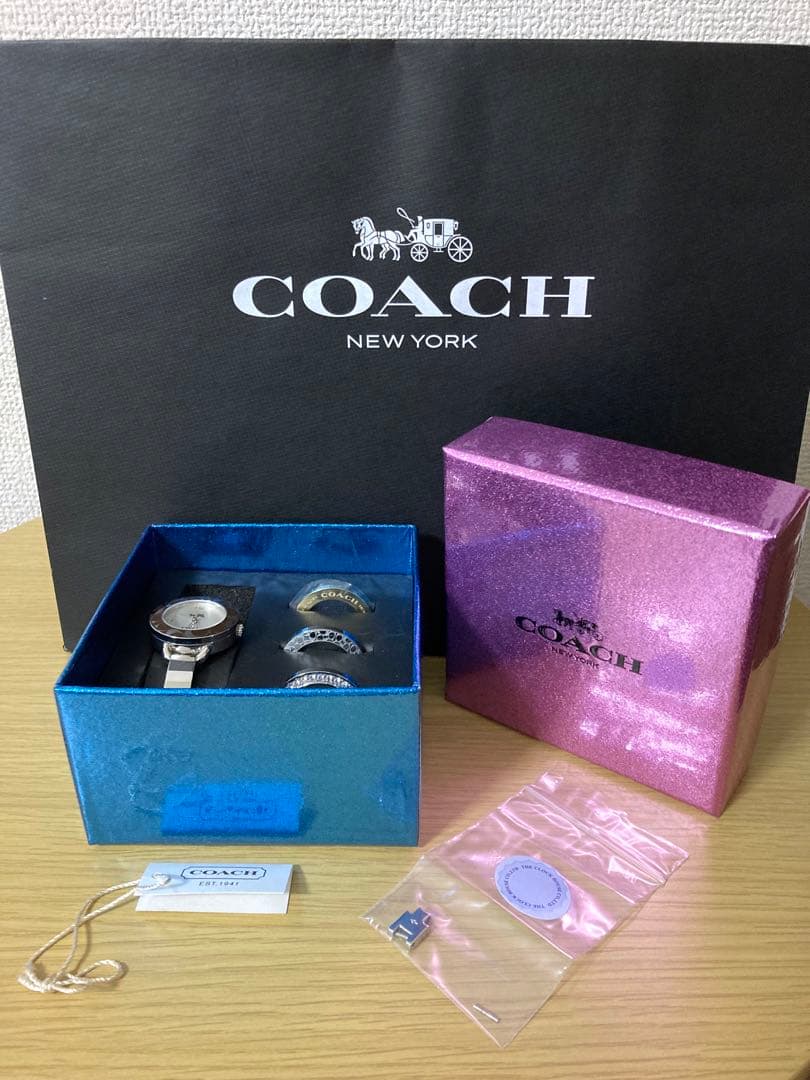aqua様限定】COACH 時計 替えベゼル×4 レア 電池交換済み 稼働品