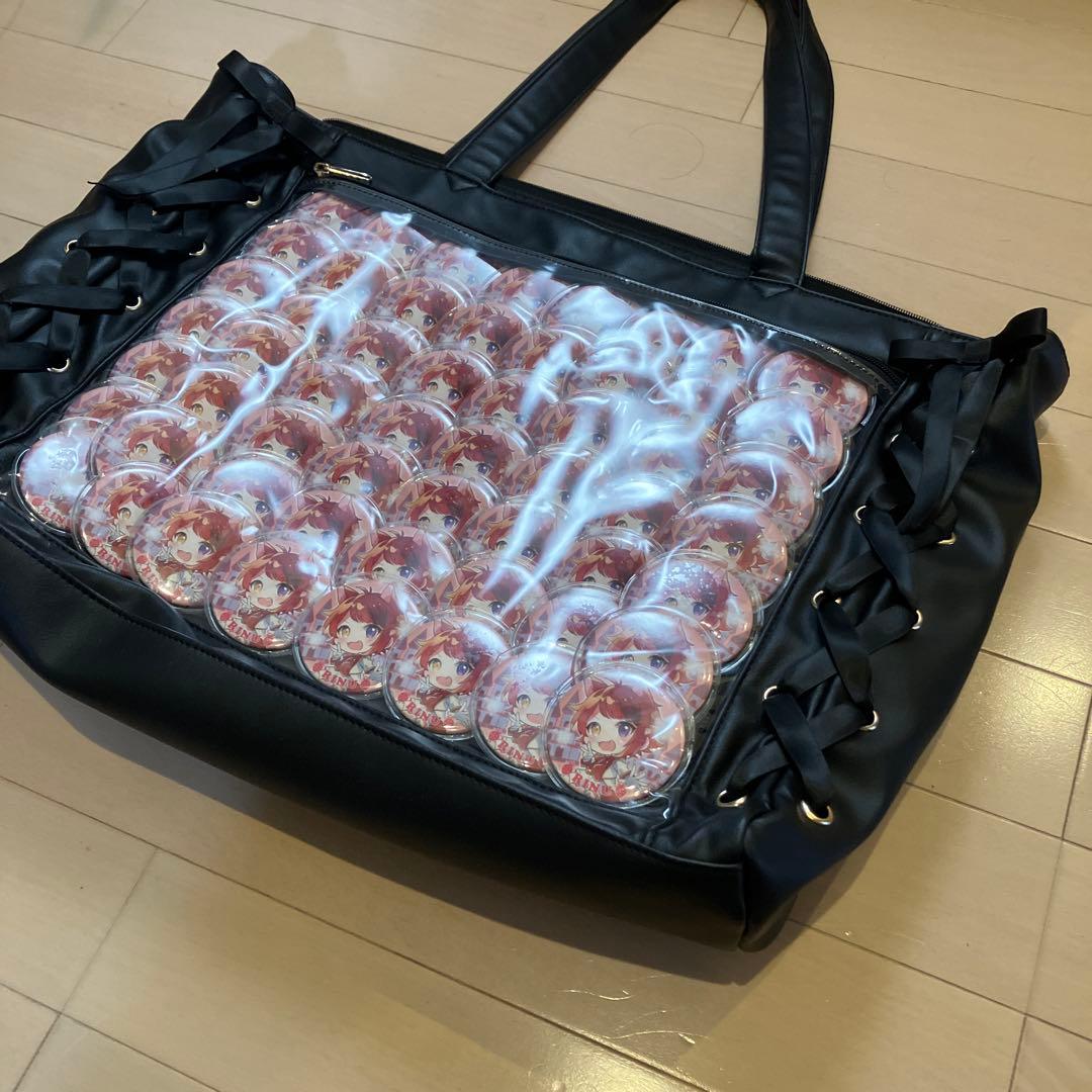 莉犬くん 痛バッグ 缶バッジ56個 キャラクタークリアポケット付き