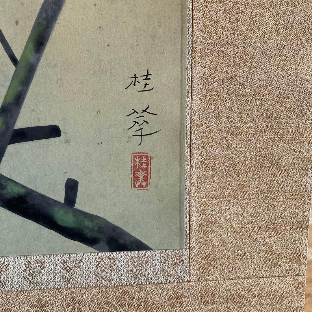 金島桂華「梅」38.4×45cm 2重箱 箱書き 紙本採色 豪華