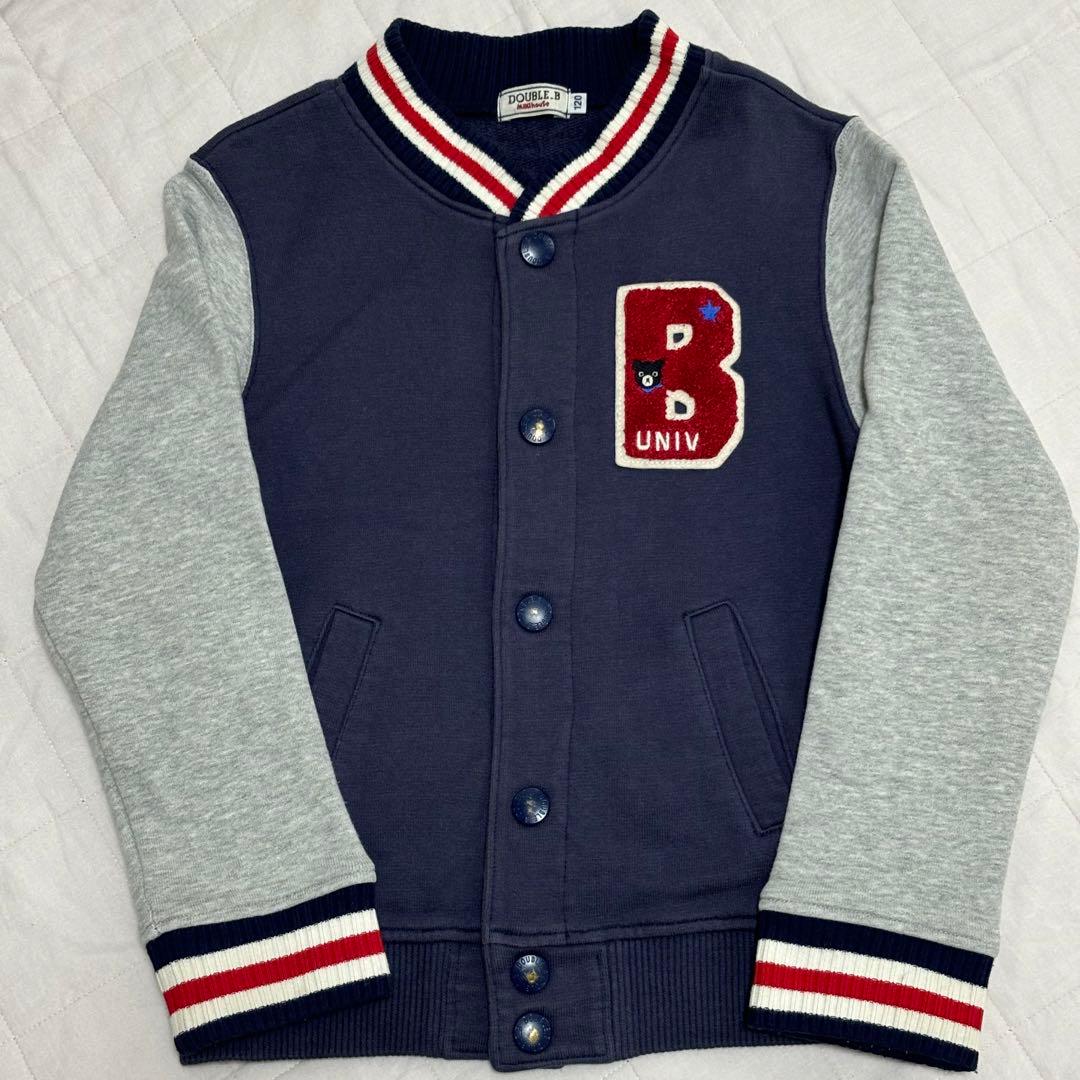 ミキハウス DOUBLE.B ジャケット 120 ネイビー - メルカリ