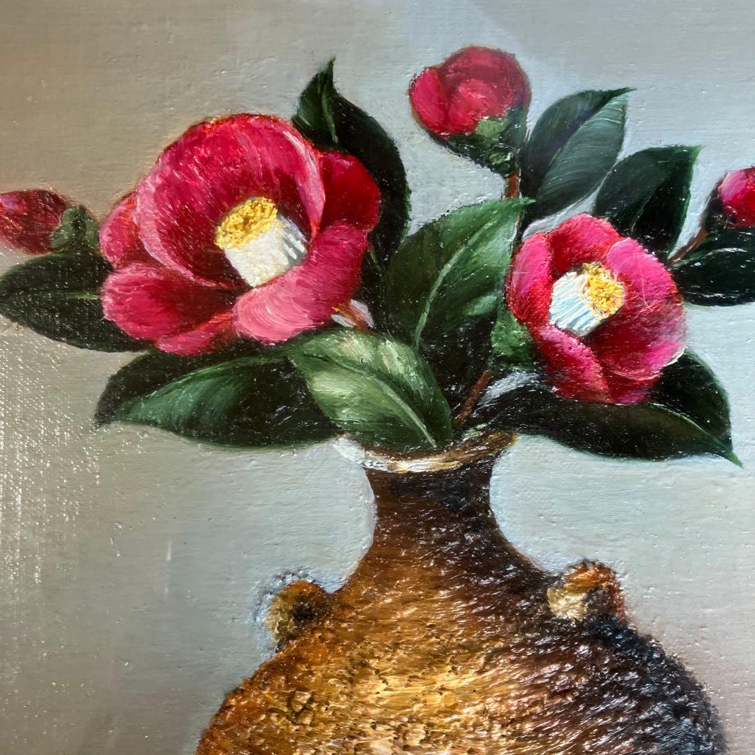 値下げ☆OSUMI SHIRA 白井大澄 花瓶の花 油彩画