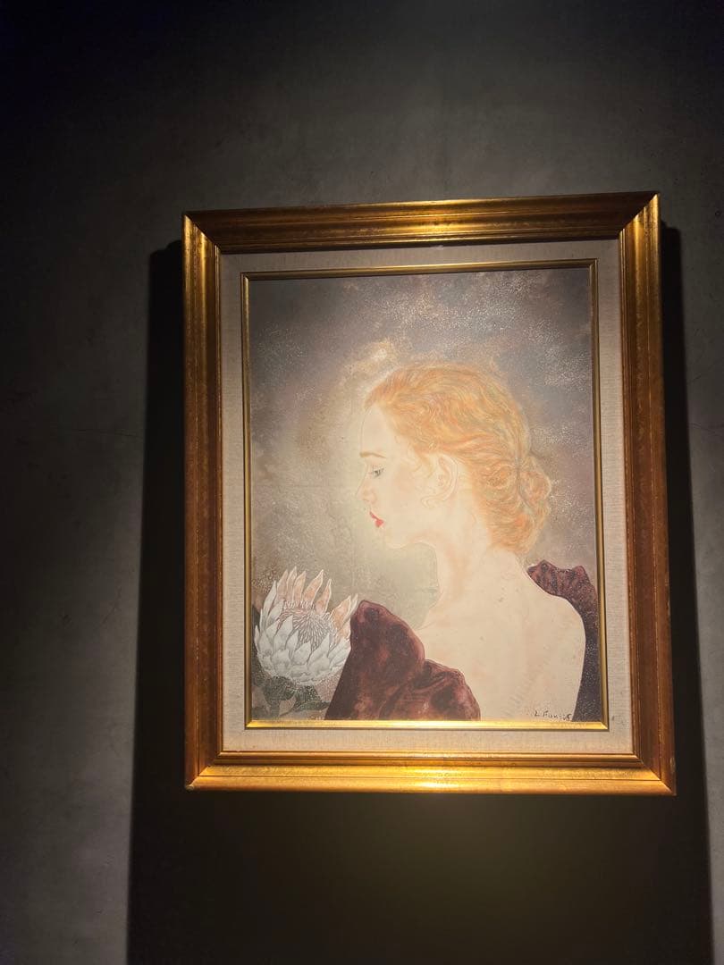 藤田嗣治 肉筆画 直筆サインあり - メルカリ