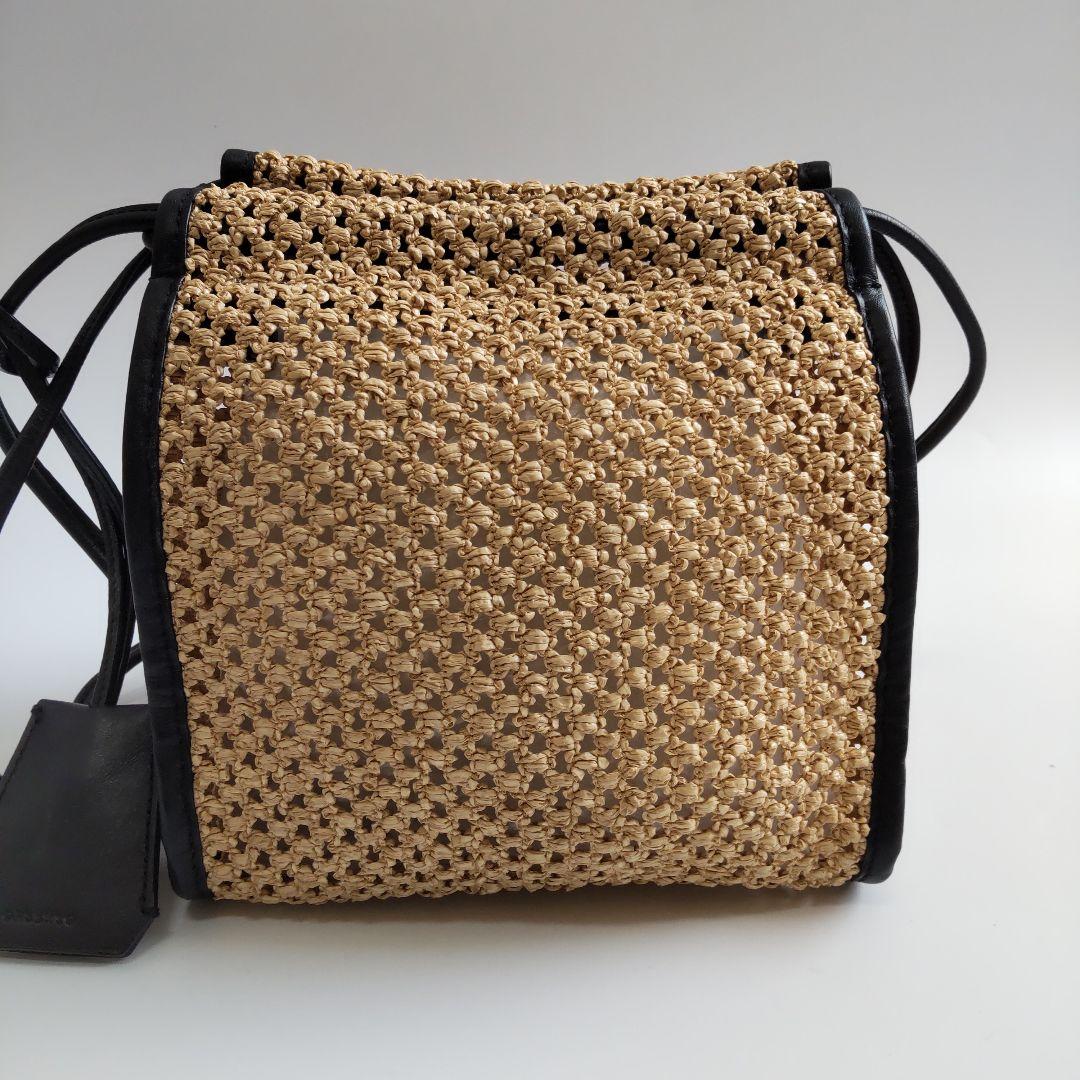 23SS 極美品 オルセット ラフィアフウ メッシュ ショルダーバッグ
