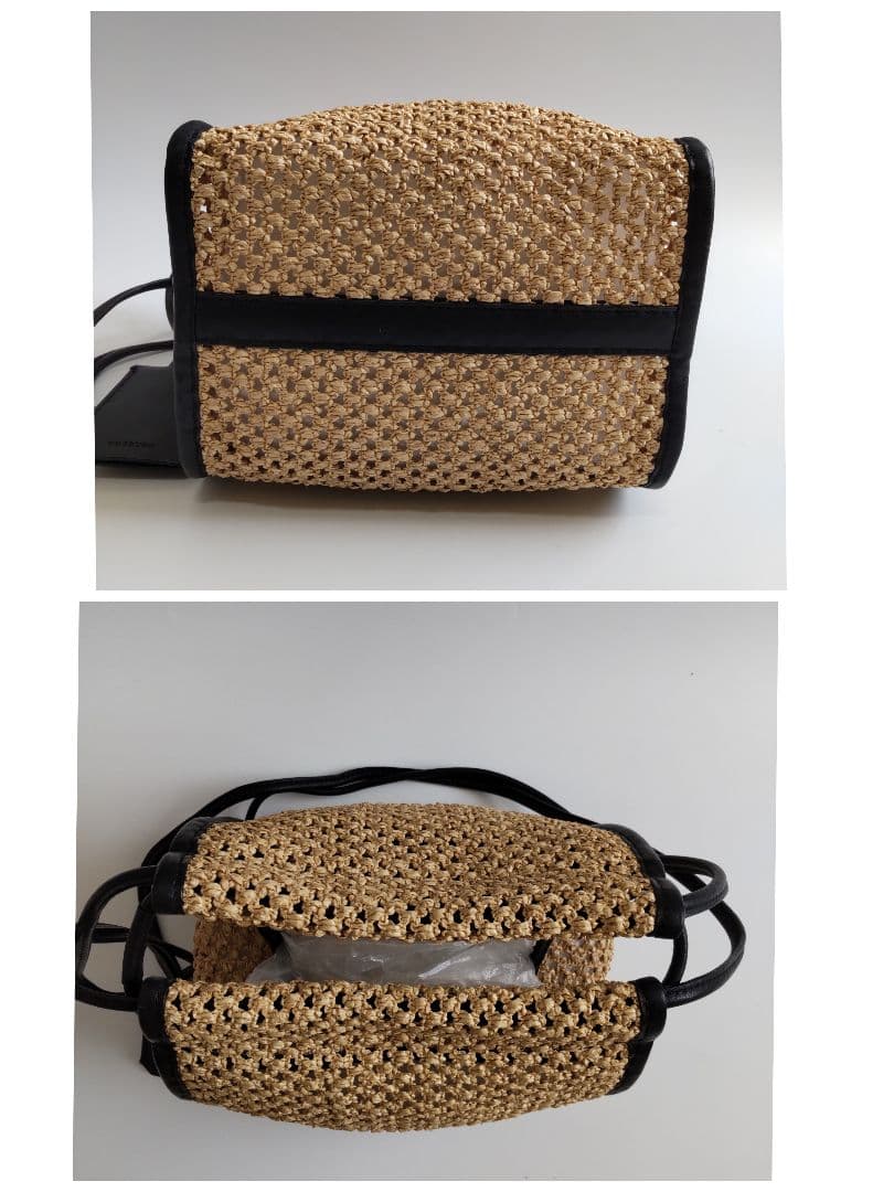 23SS 極美品 オルセット ラフィアフウ メッシュ ショルダーバッグ