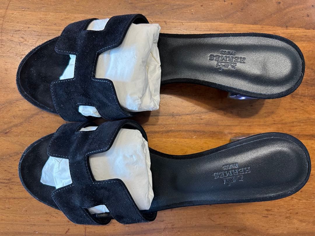 Hermès エルメス サンダル《オアジス》　38.5 クリアヒール