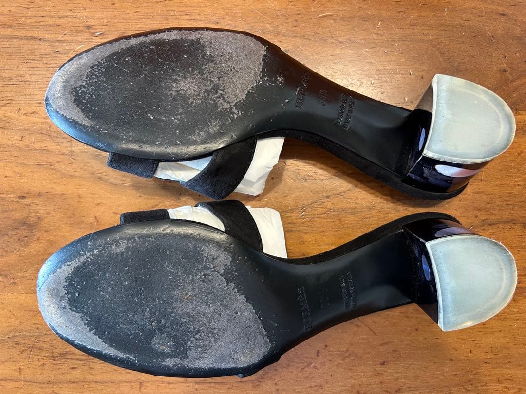 Hermès エルメス サンダル《オアジス》　38.5 クリアヒール