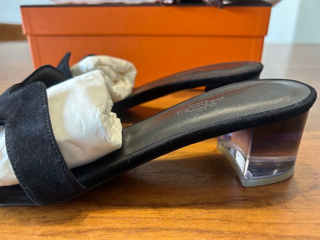 Hermès エルメス サンダル《オアジス》　38.5 クリアヒール