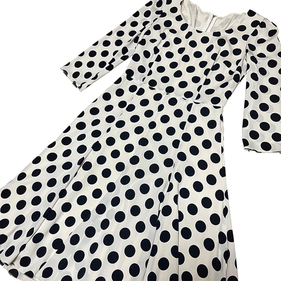 ドルチェ&ガッパーナ シルク ドット柄 ワンピース 42 七分袖 - メルカリ
