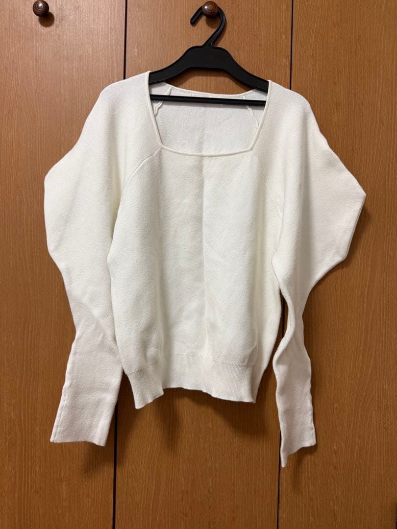 正規品maison de Dolce.ポインティニットメゾンドドルチェ ホワイト