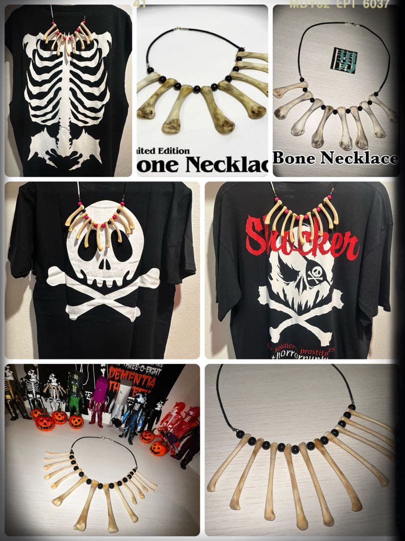 ハンドメイド【リアルボーンネックレス 骨ネックレス】