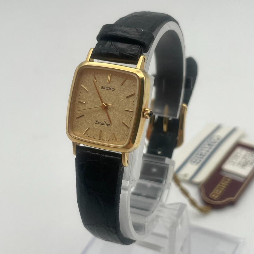 SEIKO 　レディース時計 dショッピング |セイコー 腕時計 レディース ゴールド×ブラック 革