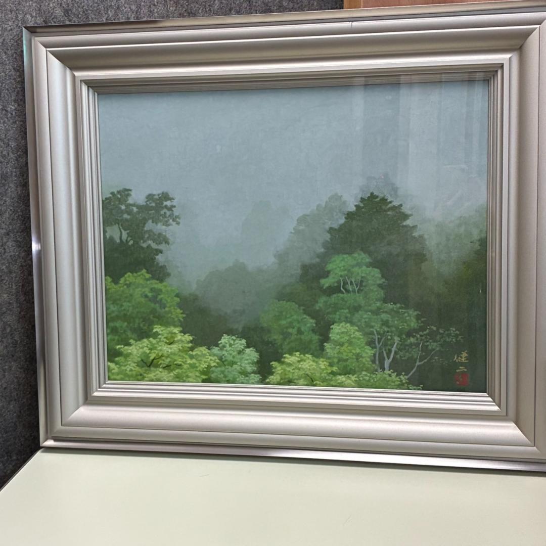 河合健二　日本画　「山氣」　685×610mm 河合健二 日本画 「山氣」 685×610mm