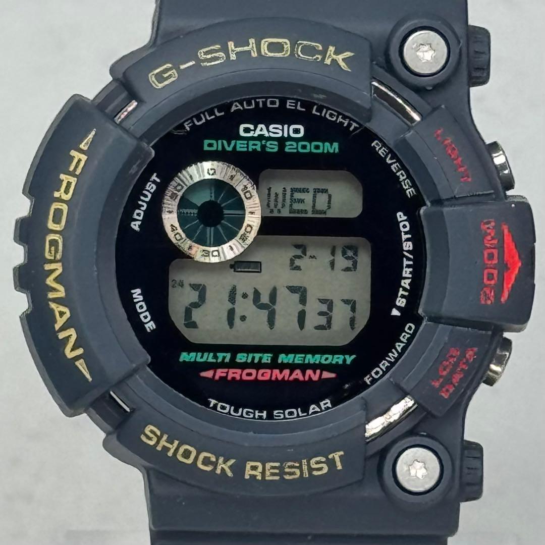 極美品 G-SHOCK GW-200 フロッグマン タフソーラー ネイビーブルー