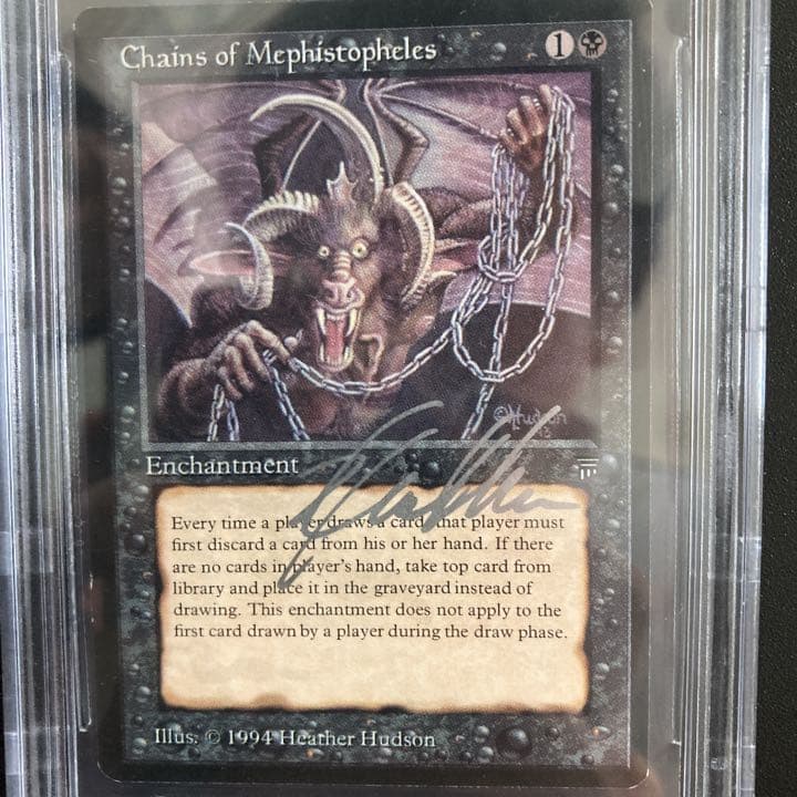 MTG Chains of Mephistopheles英語版サイン鑑定品8.5 - メルカリ