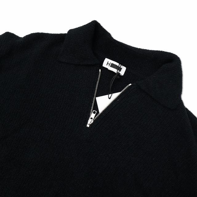 H BEAUTY&YOUTH クリンプ コットン ハーフジップ ポロシャツ L - メルカリ