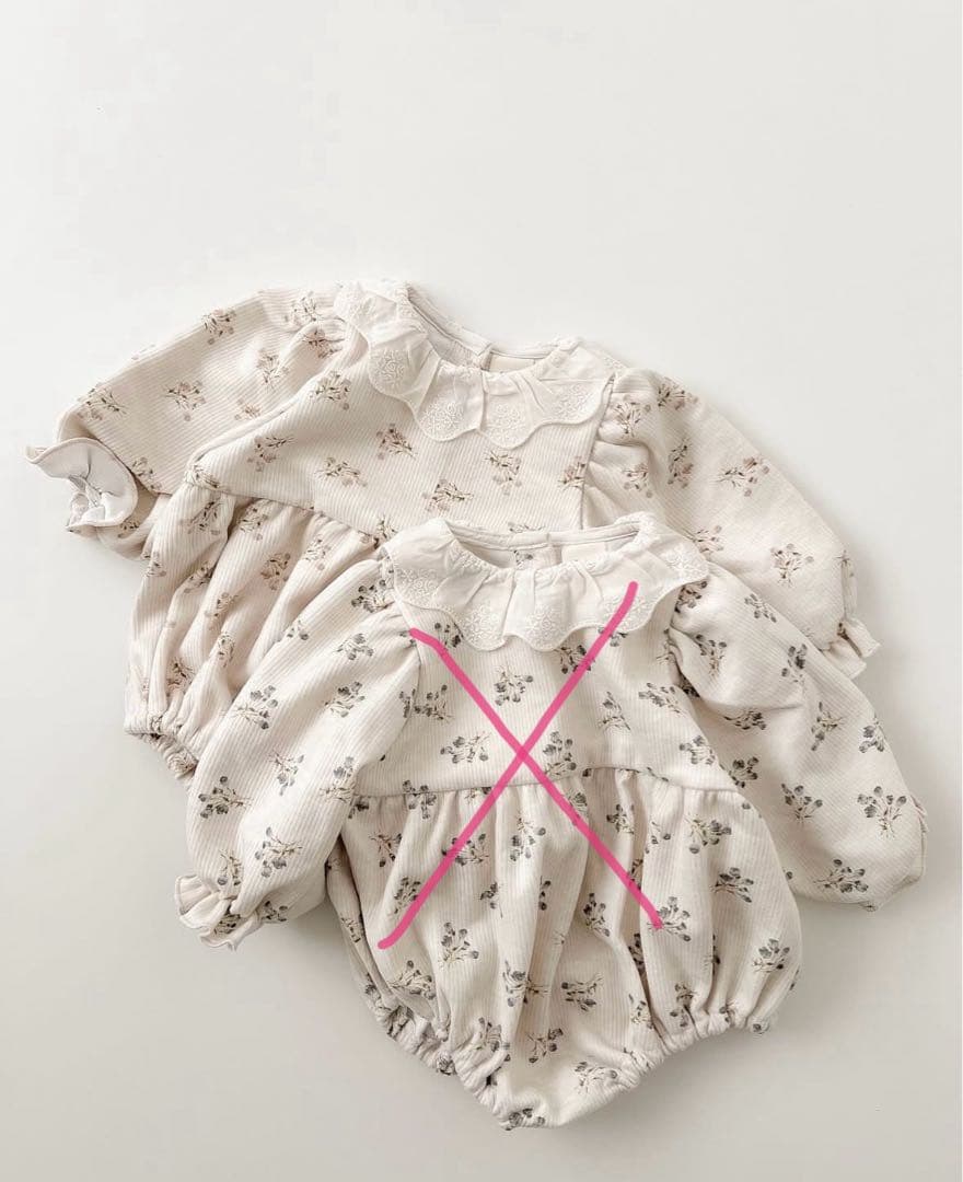 bebeHolic 花柄ロンパース 70～80 秋冬 - メルカリ