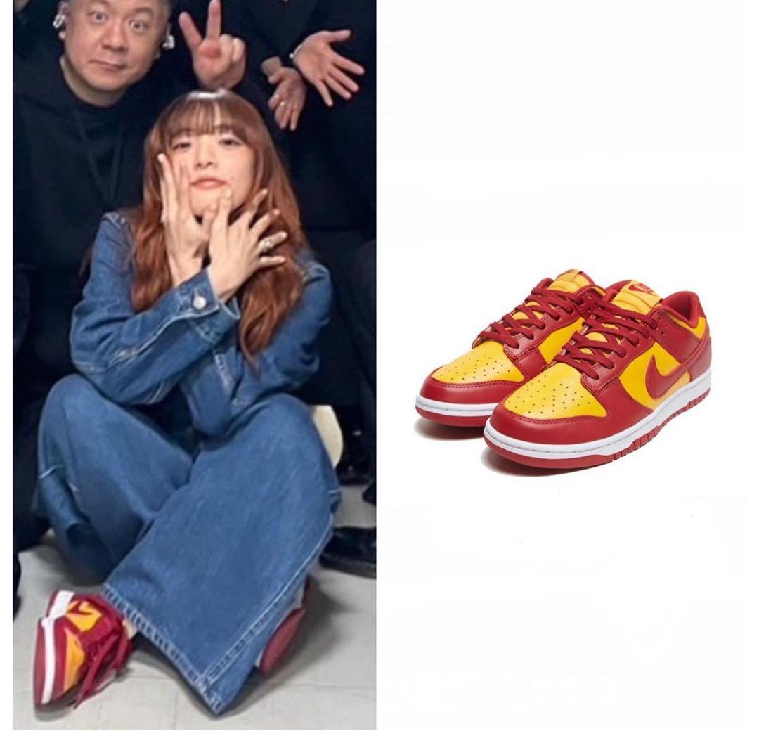 あいみょん着用】ナイキ ダンク ロー ミダスゴールド - メルカリ