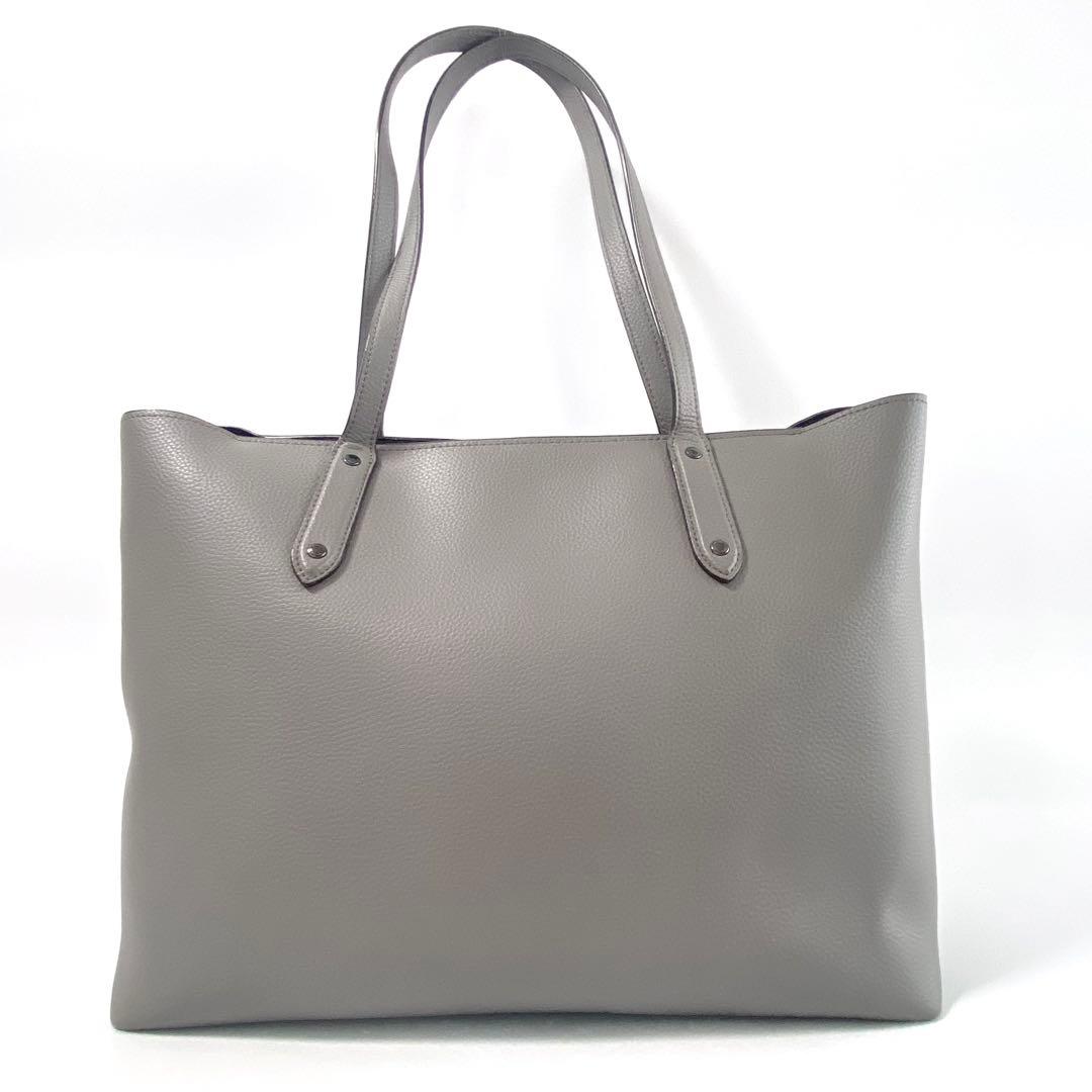 コーチ COACH レザートートバッグ グレー A4可 - メルカリ