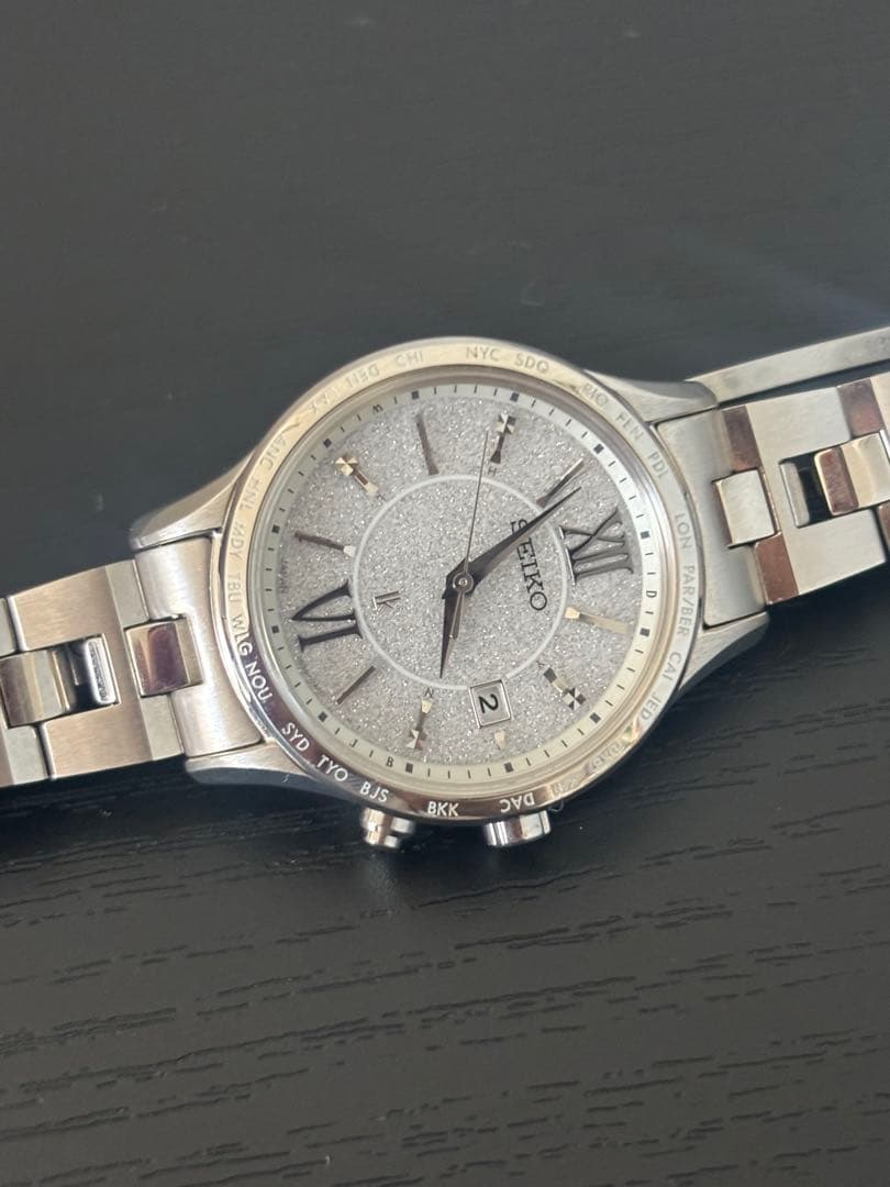 SEIKO ルキア 電波ソーラー腕時計 1B35-0AB0ラメ文字盤 SEIKO セイコー ルキア レディースウォッチ SSVV035 1B35-0AB0 電波