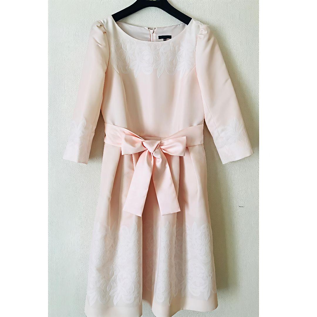 定価61,950円】レース リボン付 ピンク ワンピース トゥービーシック