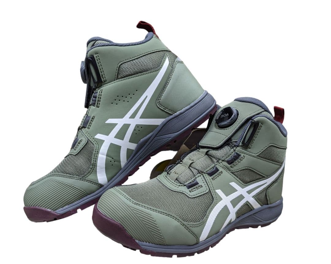 ASICS　安全靴　ライケングリーン×ホワイト　27cm×2 アシックス 安全靴 ウィンジョブCP216 ホワイトxライケングリーン 27.5