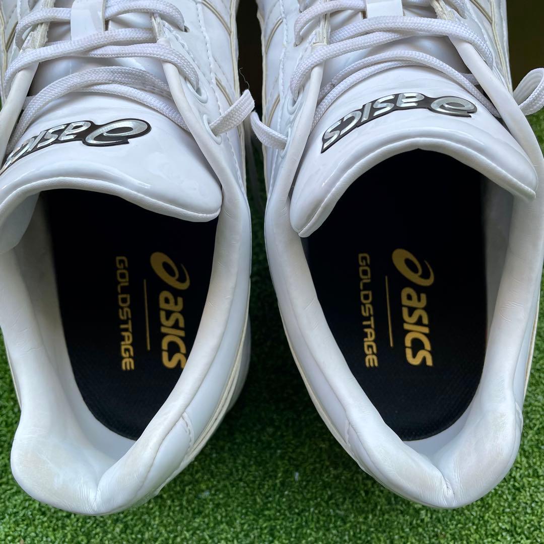 asics オーダースパイク白 (投手用)30.5cm (未使用インソール付き)