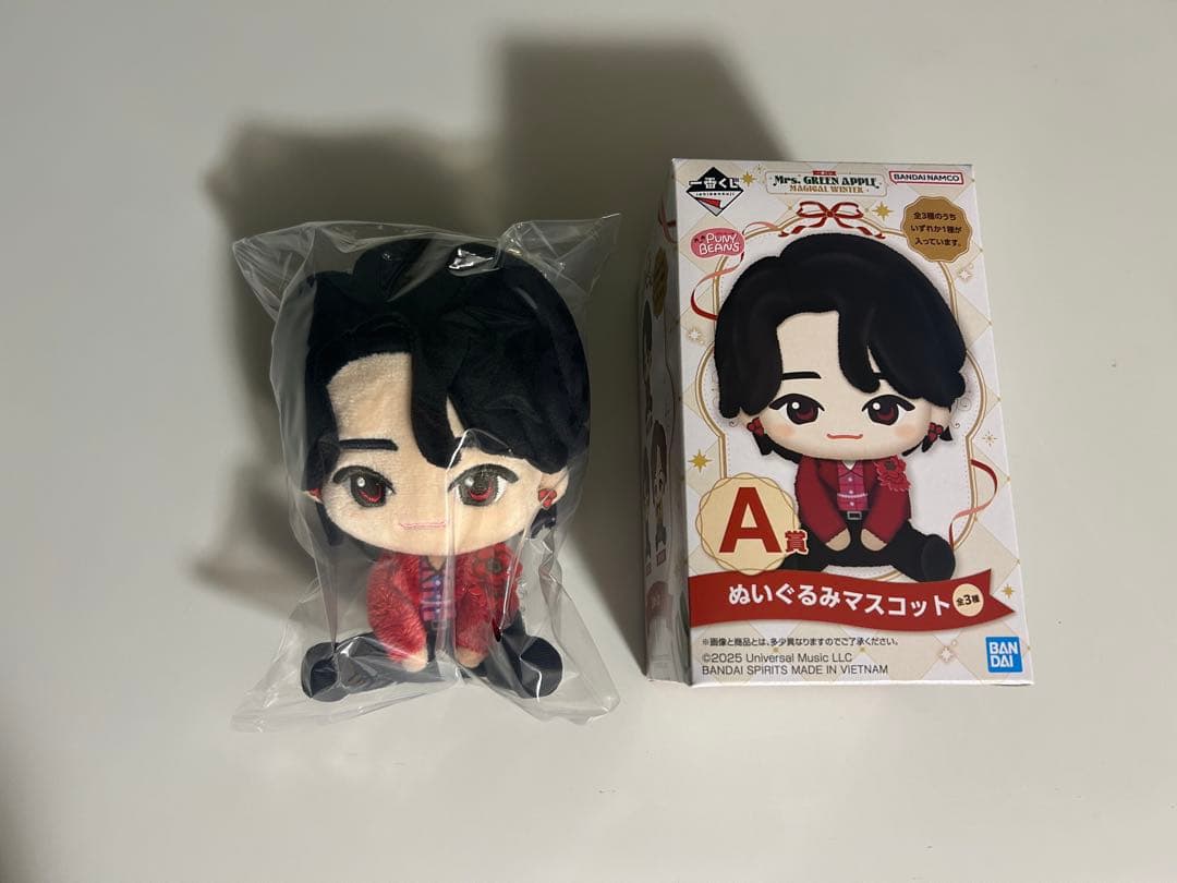 Mrs. GREEN APPLE 一番くじ　A賞　大森元貴　ぬいぐるみマスコット Mrs GREEN APPLE 一番くじ A賞 ぬいぐるみマスコット 大森元貴｜Yahoo