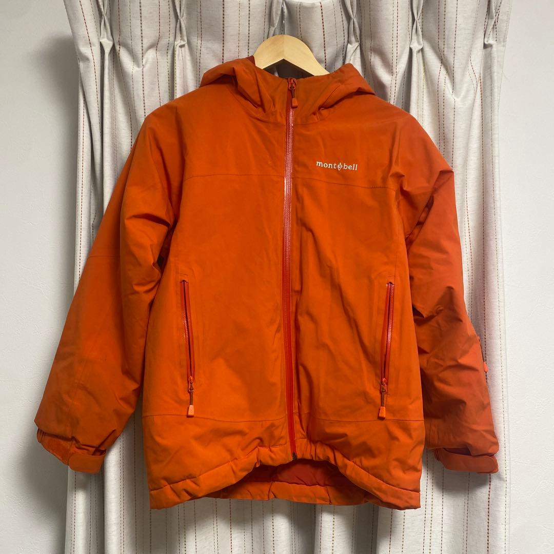 mont-bellパウダーステップパーカー 150センチ オレンジ - メルカリ