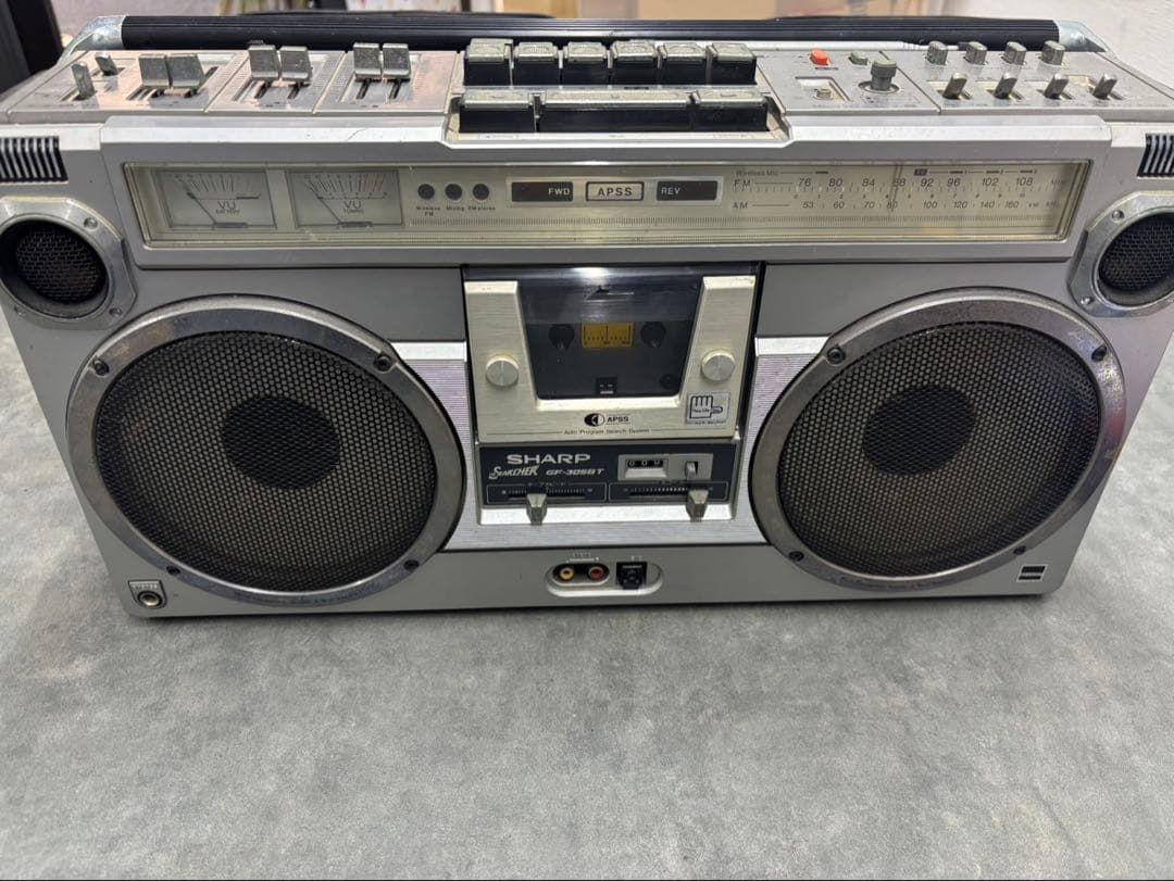 希少！SHARP ラジカセ GF-305ST 昭和レトロ 70s シルバーボディ SHARP - 【動作品】希少 Sharp シャープラジカセGF-305ST レトロ