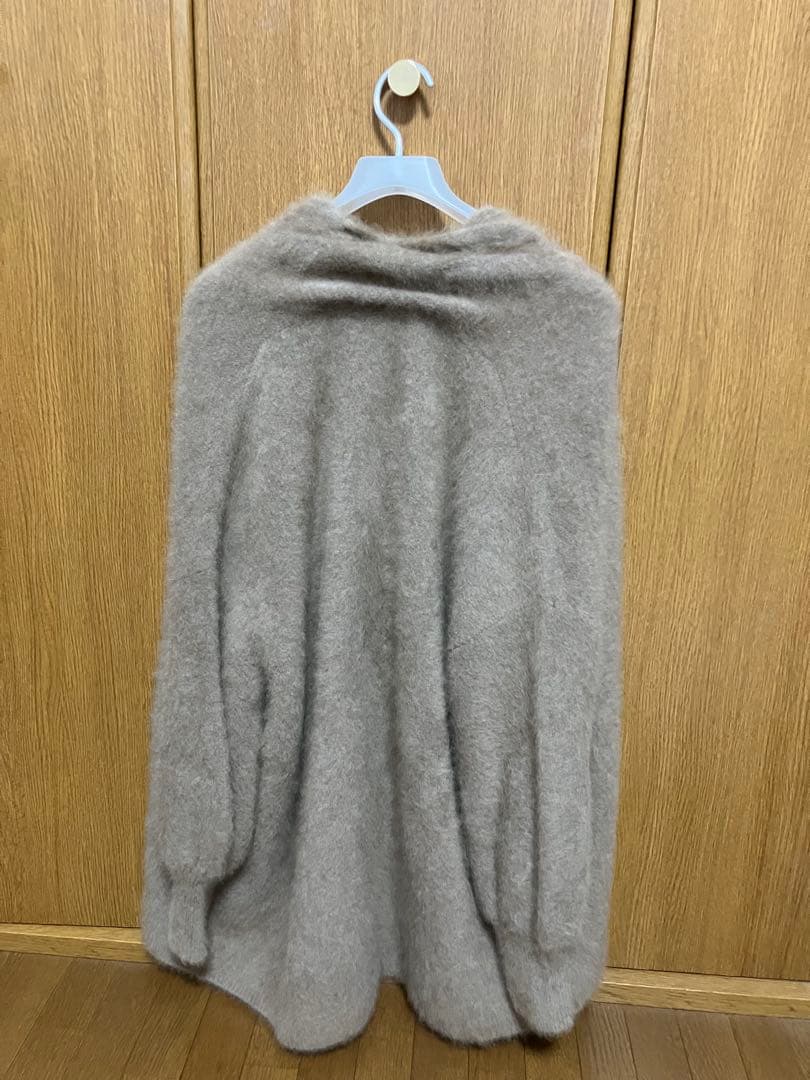 美品 Noble ラクーンファーニットパフカーディガン - メルカリ