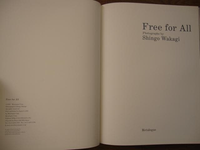 Free for All Shingo Wakagi 若木信吾 オンライン ショッピ