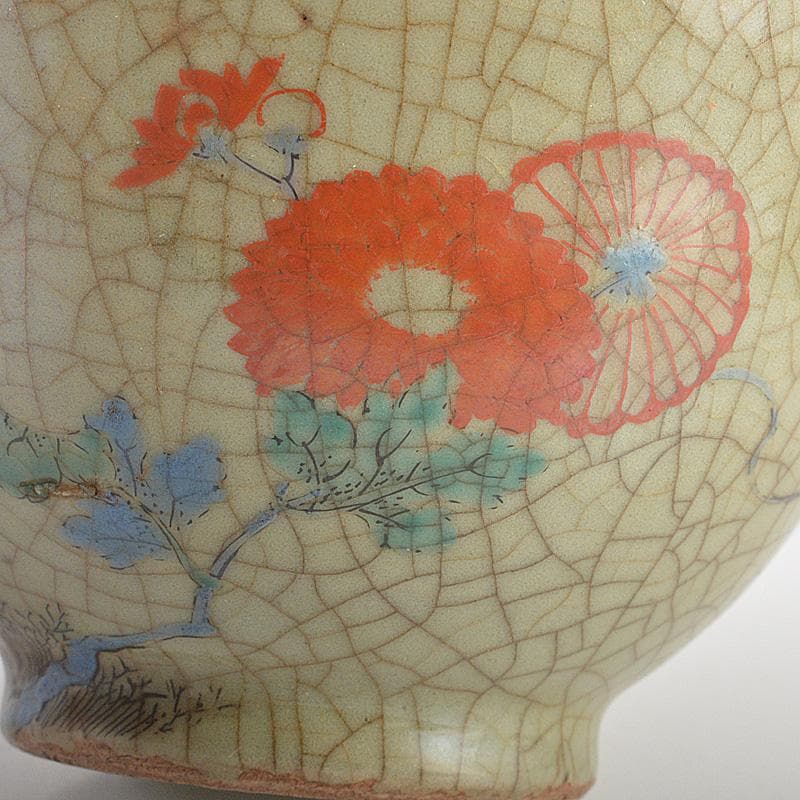 中国 哥窯 青磁 金絲鉄線 花文茶碗 金継ぎ直し 時代箱 C 6602 - メルカリ