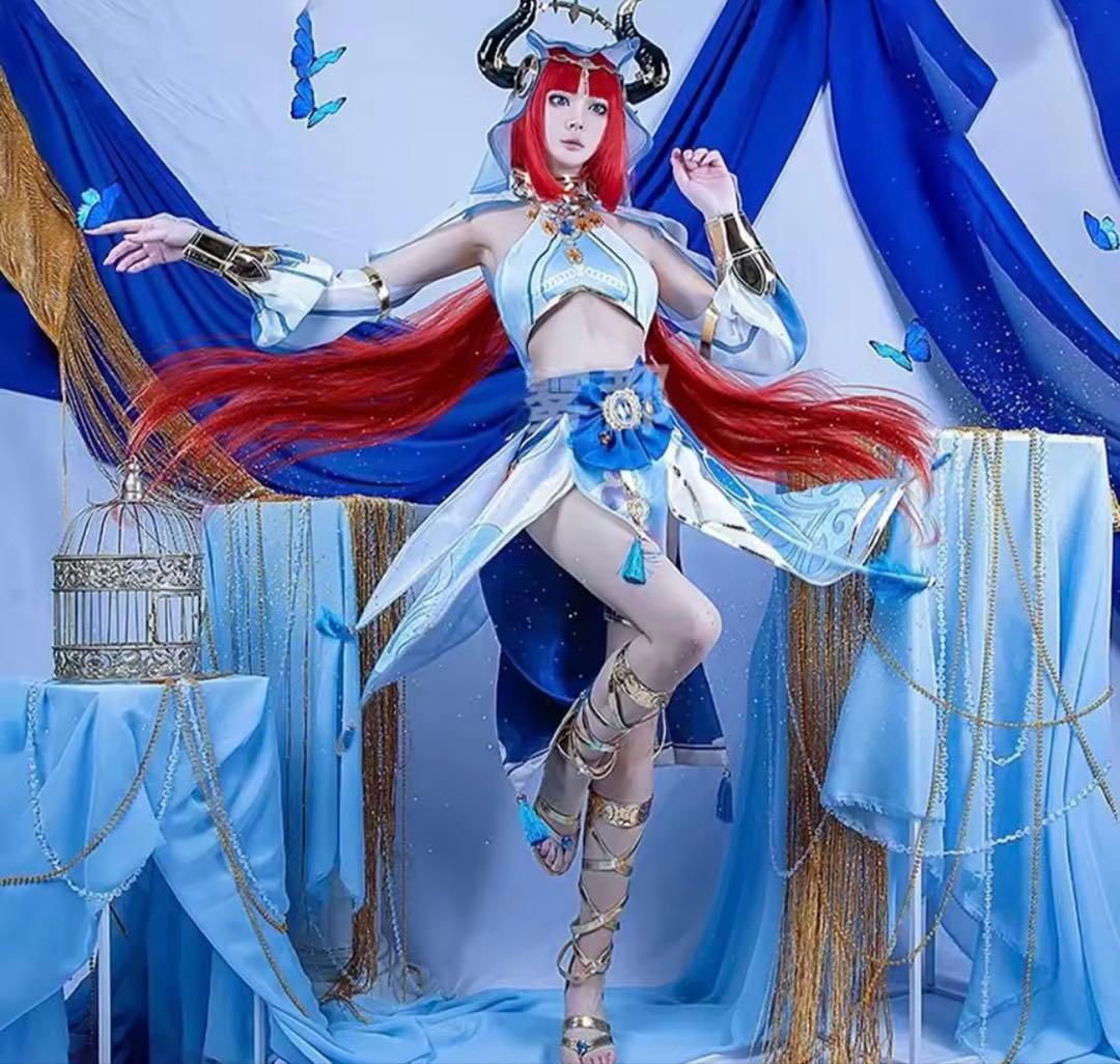 原神　ニィロウ　コスプレ　フルセット Amazon.co.jp: 原神 ニィロウ 新衣装 東風はこぶ花の吐息 コスプレフル