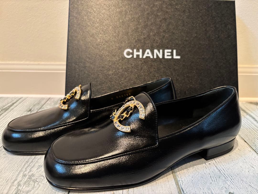 【新品未使用】CHANEL シャネル　ブラック　　ローファー 23.5cm