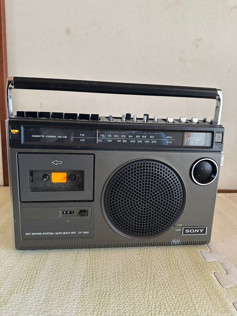 SONY CF-1980 ラジカセ FM/AMカセット初代モデル レトロ - メルカリ