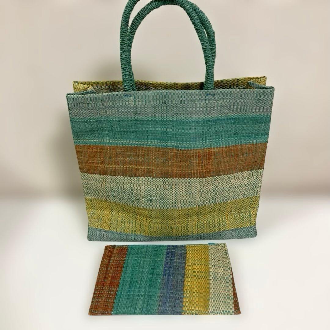 《クローバー》新品未使用アニエスベー　かごバッグ　マダガスカルトートバッグ