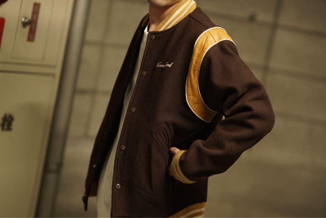 02aw 常田着 初期 Supreme レザー 切り替え スタジャン - メルカリ