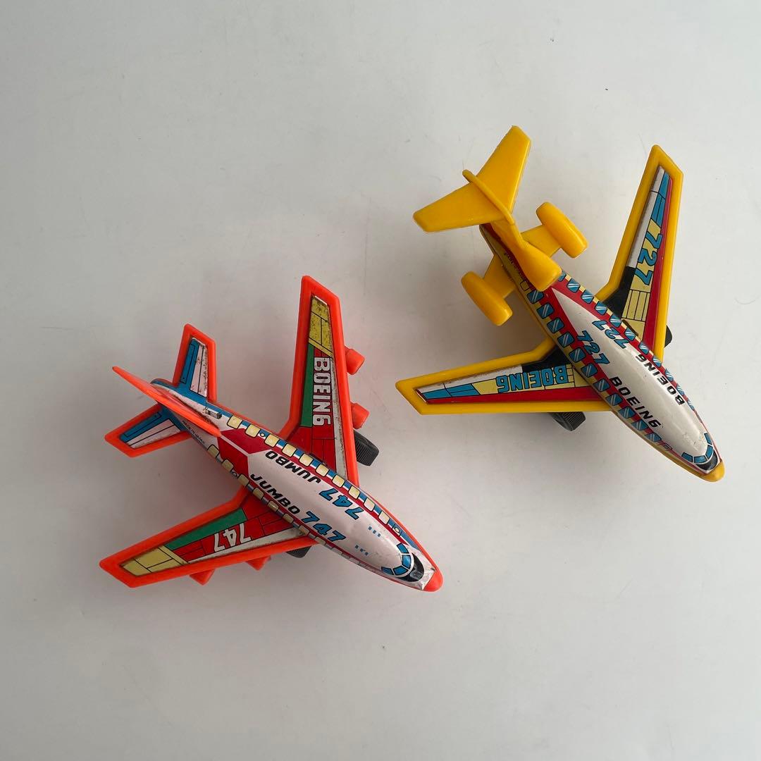 ブリキ おもちゃ 飛行機 ボーイング 747 727 ジャンボジェット 古道具